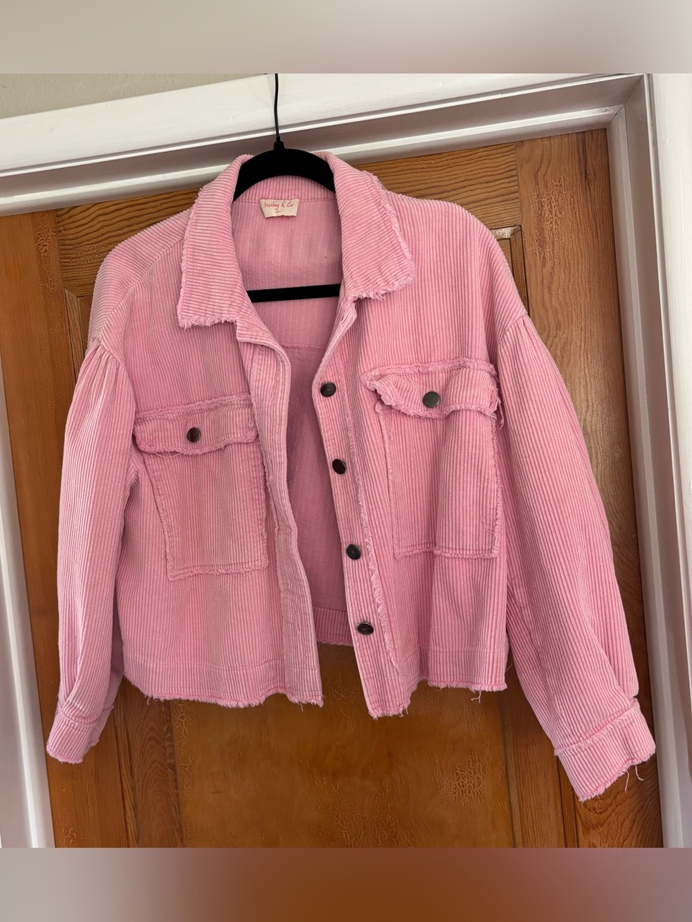 Hailey & Co Corduroy Pink Oversized Jacket